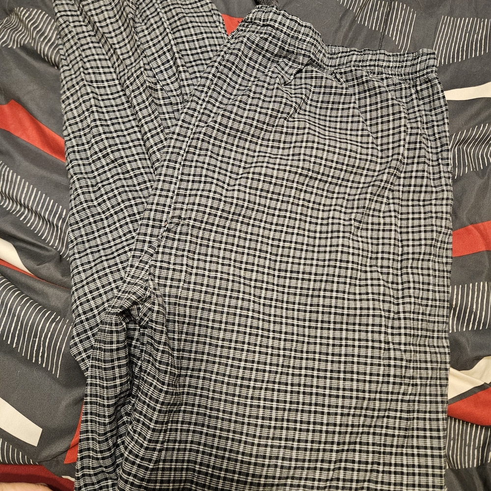 Puritan Black and White Plaid Shirt